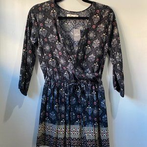 NWT Hollister Black 3/4 SleeveLength Floral Romper